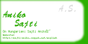 aniko sajti business card